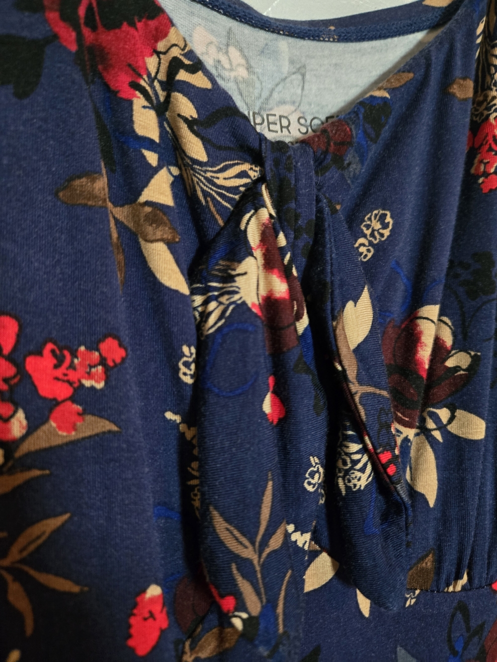 torrid Navy Floral Dress with Red Accents